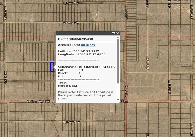 1st image of 40th St & 8th Ave Sw, Rio Rancho, NM 87124 | MLS# 1090592