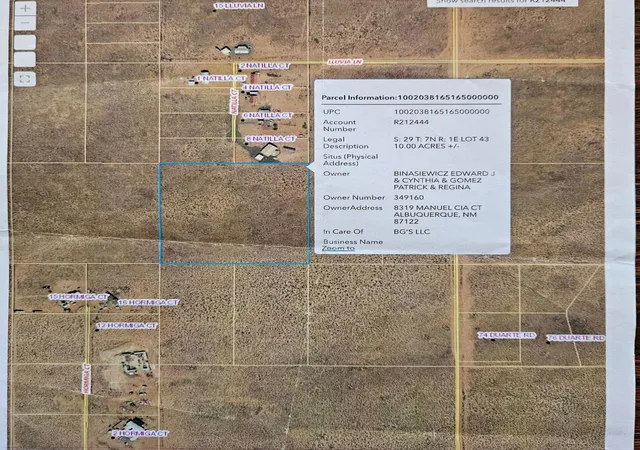 5th image of Tbd Duarte West, Los Lunas, NM 87031 | MLS# 1094814