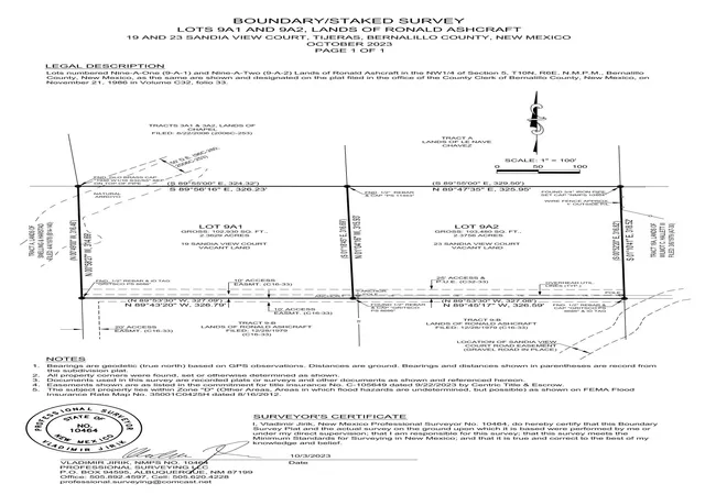 Photo 2 of Land for sale at 19 & 23 Sandia View Ct, Tijeras, NM 87059 | MLS# 1097754 | Listing updated on 2026-07-21