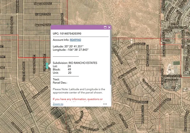 Photo 1 of Land for sale at Unit 20 7 Lots +/ 427 Ac, Rio Rancho, NM 87144 | MLS# 1106824 | Listing updated on 2026-07-22