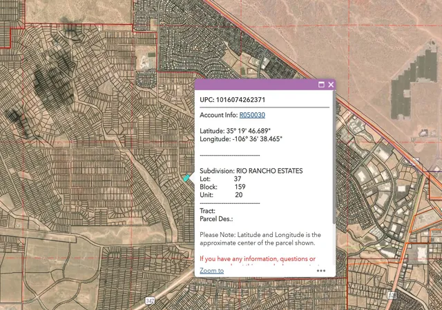 Photo 2 of Land for sale at Unit 20 7 Lots +/ 427 Ac, Rio Rancho, NM 87144 | MLS# 1106824 | Listing updated on 2026-07-22
