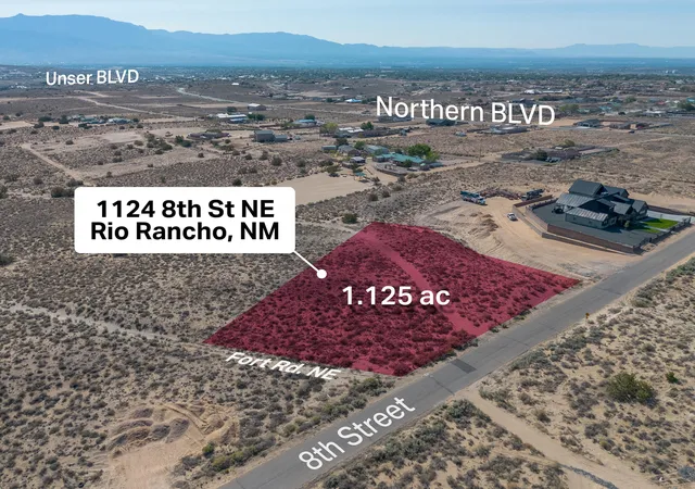 Photo 2 of Land for sale at 1124 8th Street Ne, Rio Rancho, NM 87144 | MLS# 1108618 | Listing updated on 2026-08-06