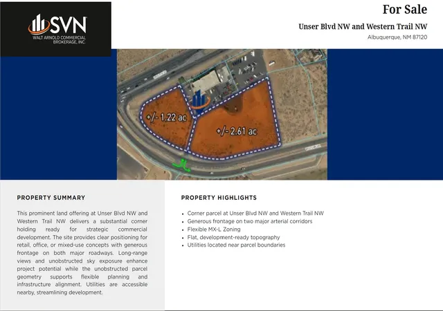 Land for sale at Nec Unser & Western Trl NW, Albuquerque, NM 87120 | MLS# 1109188