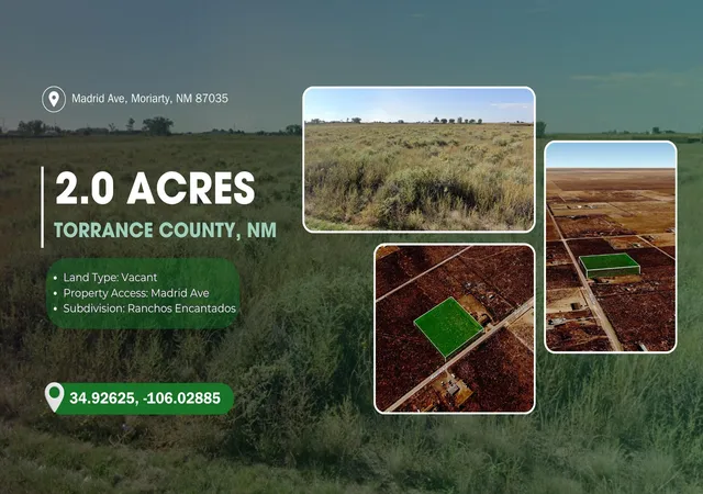 Photo 1 of Land for sale at Lots 12&13 Madrid Ave, Mc Intosh, NM 87032 | MLS# 1109281 | Listing updated on 2026-08-17