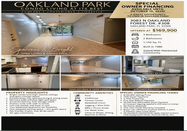 Photo 2 of Condo for sale at 3083 N Oakland Forest Dr #308, Oakland Park, FL 33309 | MLS# F10519324 | Listing updated on 2026-09-30