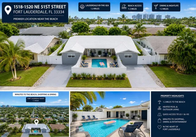 Photo 1 of Multi family home for sale at 1518 1520 Ne 51st Street, Fort Lauderdale, FL 33334 | MLS# F10548624 | Listing updated on 2026-10-05