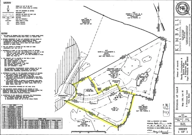 Photo 4 of Land for sale at Lot A   5 Primrose Ln, York, ME 03902 | MLS# 5108879 | Listing updated on 2026-09-09
