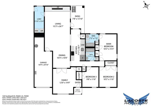 Photo 3 of Single family home for sale at 162 Southpark Dr, Slidell, LA 70458 | MLS# 2554162 | Listing updated on 2026-09-13