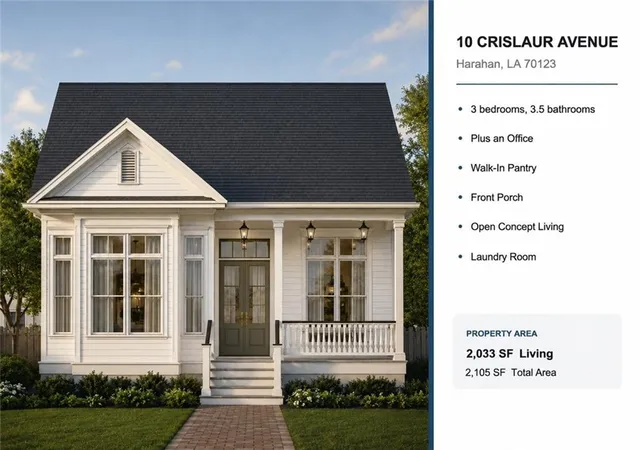 Photo 2 of Single family home for sale at 10 Crislaur St, Harahan, LA 70123 | MLS# 2571291 | Listing updated on 2026-09-22