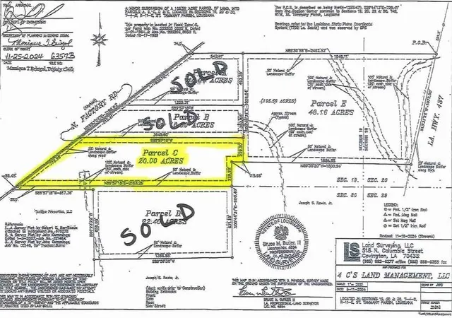 Photo 2 of Land for sale at Parcel N C Factory Rd, Folsom, LA 70437 | MLS# 2570777 | Listing updated on 2026-09-02
