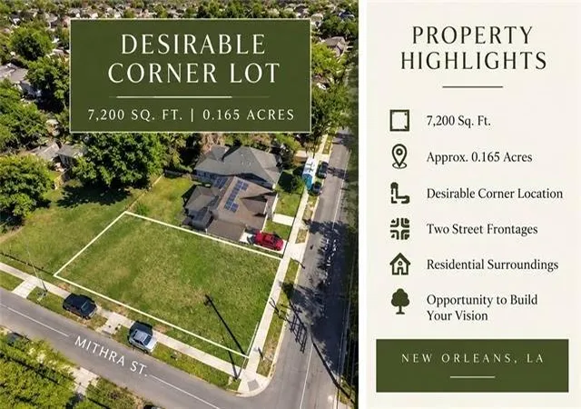 Photo 2 of Land for sale at 2735 Mithra St, New Orleans, LA 70122 | MLS# 2576160 | Listing updated on 2026-09-09