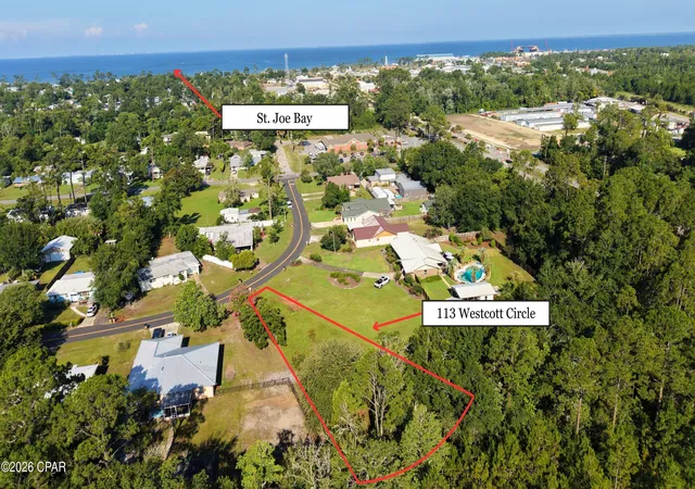 Photo 2 of Land for sale at 113 Westcott Cir, Port Saint Joe, FL 32456 | MLS# 792153 | Listing updated on 2026-08-27