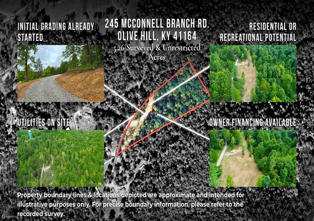 Photo 2 of Land for sale at 245 Mcconnell Branch Rd, Olive Hill, KY 41164 | MLS# 26001847 | Listing updated on 2026-09-01
