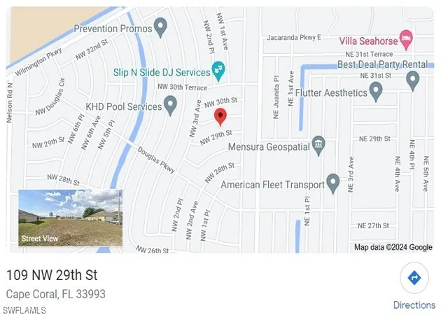 Photo 2 of Land for sale at 109 Nw 29th St, Cape Coral, FL 33993 | MLS# 223076043 | Listing updated on 2026-09-16