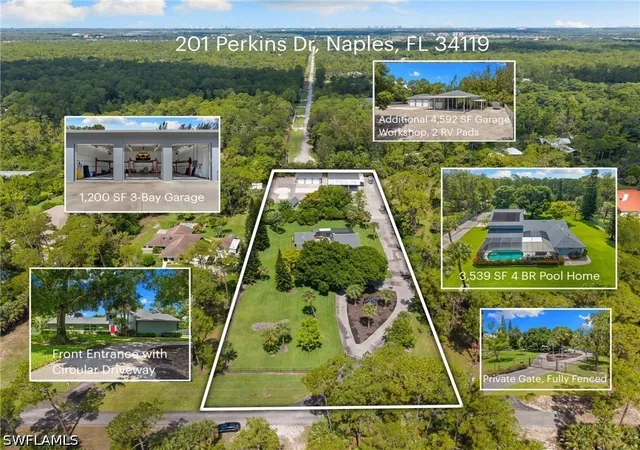 Photo 1 of Single family home for sale at 201 Perkins Dr, Naples, FL 34119 | MLS# 226023708 | Listing updated on 2026-09-14