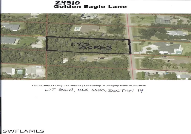 Photo 1 of Land for sale at 24310 Golden Eagle Ln, Bonita Springs, FL 34135 | MLS# 226028249 | Listing updated on 2026-09-03