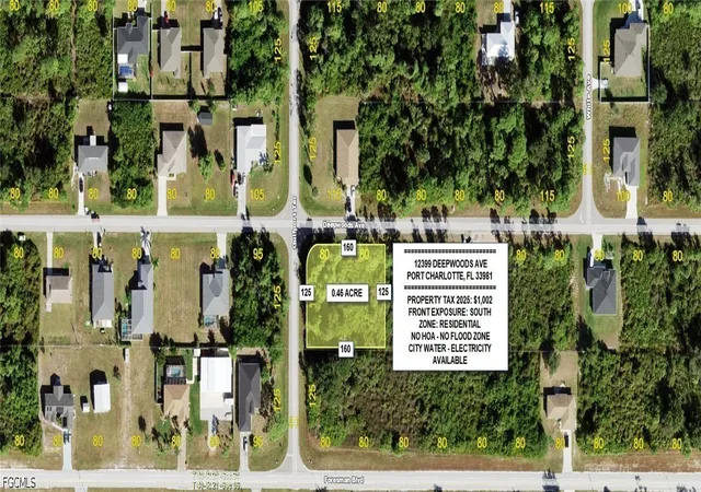 Photo 1 of Land for sale at 12399 Deepwoods Ave, Port Charlotte, FL 33981 | MLS# 2026043836 | Listing updated on 2026-10-18