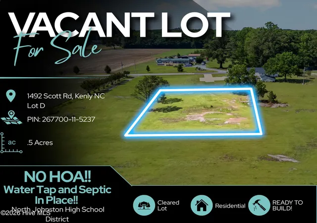 Land for sale at 1492 Scott Rd, Kenly, NC 27542 | MLS# 100609813