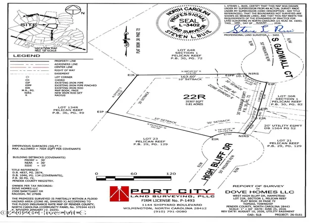 Photo 3 of Land for sale at 22 W High Blf Dr, Hampstead, NC 28443 | MLS# 100575138 | Listing updated on 2026-09-07