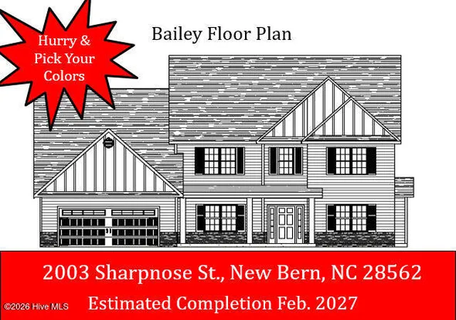 Photo 1 of Single family home for sale at 2003 Sharpnose St, New Bern, NC 28562 | MLS# 100602595 | Listing updated on 2026-09-10