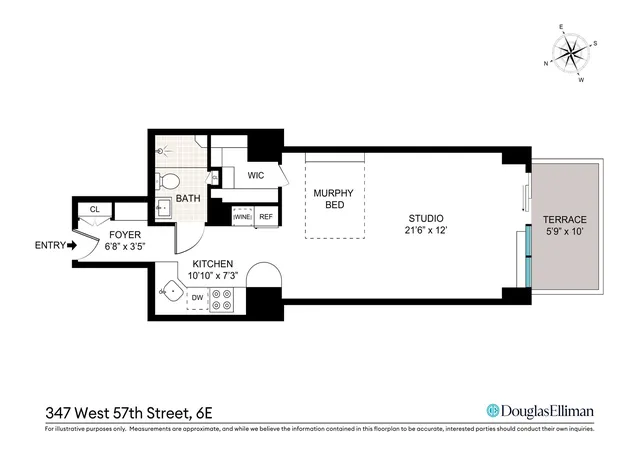 Photo 1 of Condo for sale at 347 W 57th Street #6E, New York City, NY 10019 | MLS# RLS20113030 | Listing updated on 2026-09-27