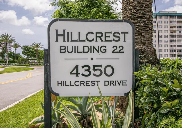Photo 1 of Condo for sale at 4350 Hillcrest Dr #303, Hollywood, FL 33021 | MLS# A11998259 | Listing updated on 2026-09-11