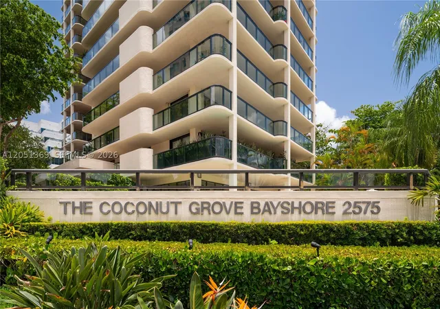 Photo 1 of Condo for sale at 2575 S Bayshore Dr #5B, Coconut Grove, FL 33133 | MLS# A12051369 | Listing updated on 2026-09-14