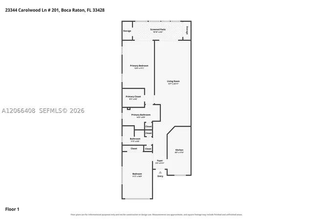 Photo 1 of Condo for sale at 23344 Carolwood Ln #201, Boca Raton, FL 33428 | MLS# A12066408 | Listing updated on 2026-10-05