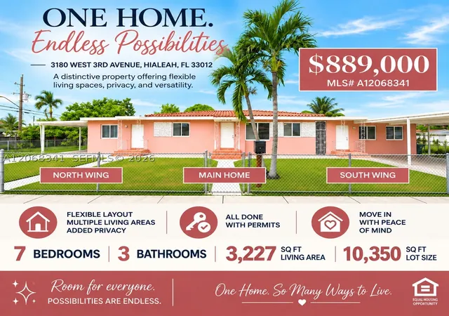 Single family home for sale at 3180 W 3Rd Ave, Hialeah, FL 33012 | MLS# A12068341
