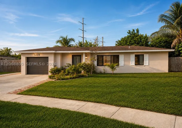 Photo 1 of Single family home for sale at 1409 Broadmoor, North Lauderdale, FL 33068 | MLS# A12068800 | Listing updated on 2026-09-03