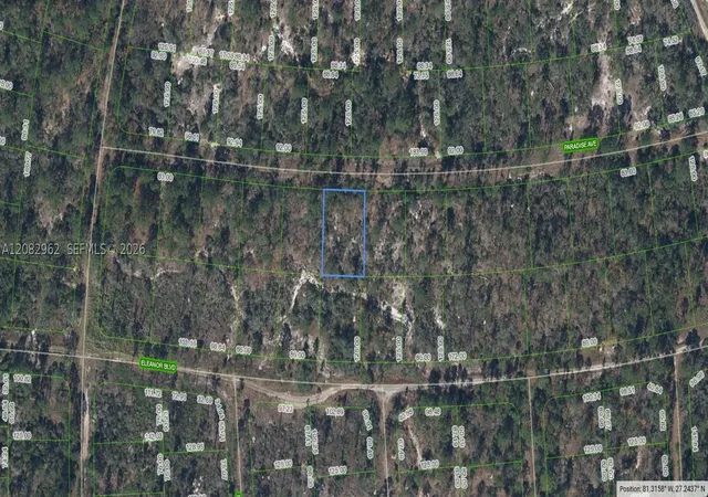 Photo 1 of Land for sale at 359 Paradise Ave, Lake Placid, FL 33852 | MLS# A12082962 | Listing updated on 2026-09-04