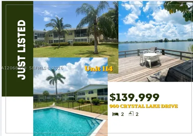 Photo 2 of Condo for sale at 960 Crystal Lake Dr #114, Deerfield Beach, FL 33064 | MLS# A12068529 | Listing updated on 2026-09-14