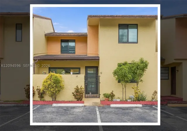 Photo 1 of Townhouse for sale at 9670 Fontainebleau Blvd #19, Miami, FL 33172 | MLS# A12094596 | Listing updated on 2026-10-06