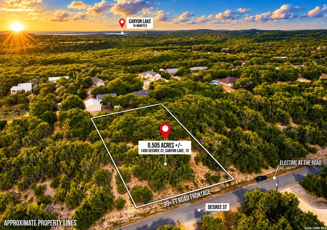 Photo 1 of Land for sale at 1490 Desiree St, Canyon Lake, TX 78133 | MLS# 2014510 | Listing updated on 2026-10-26