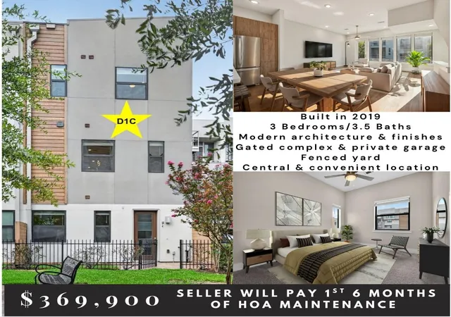 Townhouse for sale at 2401 Crawford St #D1C, Houston, TX 77004 | MLS# 73321047