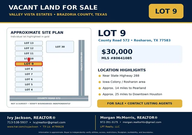Photo 1 of Land for sale at 262299 County Rd 572, Rosharon, TX 77583 | MLS# 80641085 | Listing updated on 2026-09-08