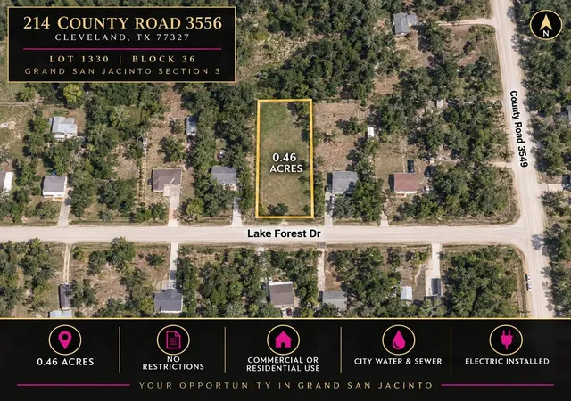 Photo 1 of Land for sale at 214 County Rd 3556, Cleveland, TX 77327 | MLS# 47017837 | Listing updated on 2026-09-12
