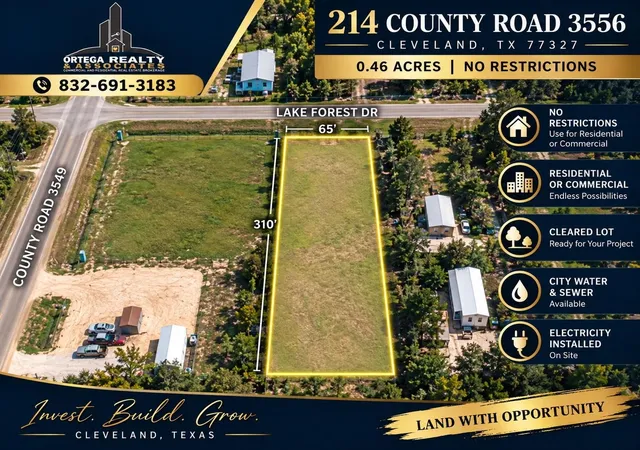 Photo 3 of Land for sale at 214 County Rd 3556, Cleveland, TX 77327 | MLS# 47017837 | Listing updated on 2026-09-12