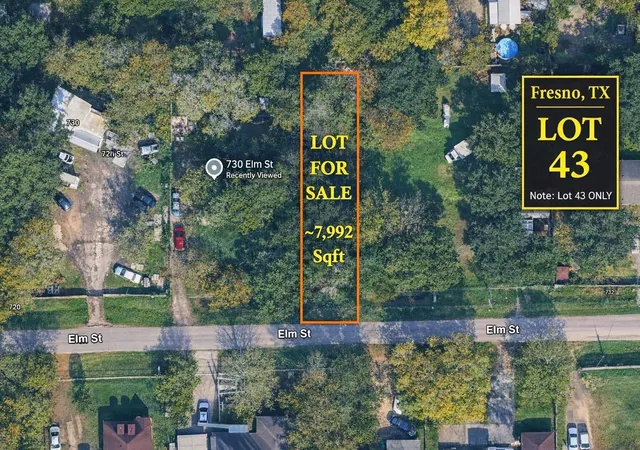 Photo 1 of Land for sale at 730 Elm St, Fresno, TX 77545 | MLS# 42365586 | Listing updated on 2026-09-23