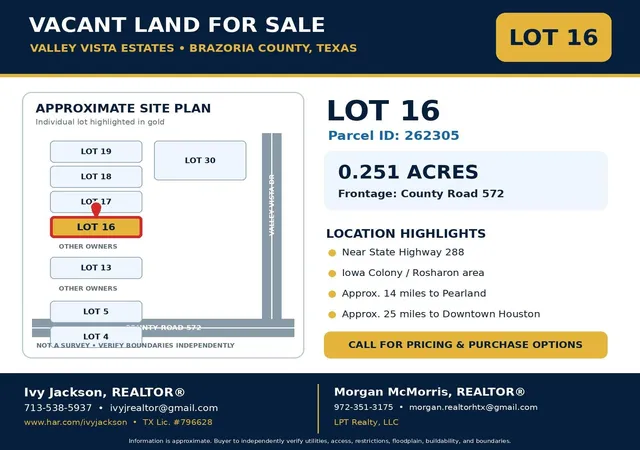 Photo 1 of Land for sale at 262305 County Rd 572, Rosharon, TX 77583 | MLS# 19073533 | Listing updated on 2026-09-08