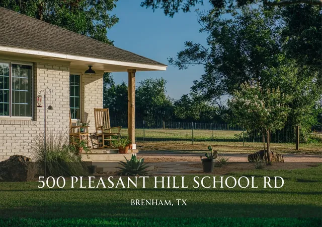 Photo 1 of Sale Pending at 500 Pleasant Hl School Rd, Brenham, TX 77833 | MLS# 58614311 | Listing updated on 2026-09-26