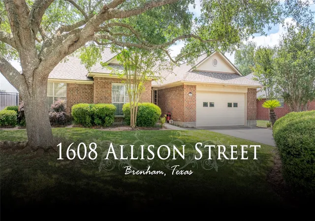 Photo 1 of Single family home for sale at 1608 Allison St, Brenham, TX 77833 | MLS# 60938714 | Listing updated on 2026-09-22