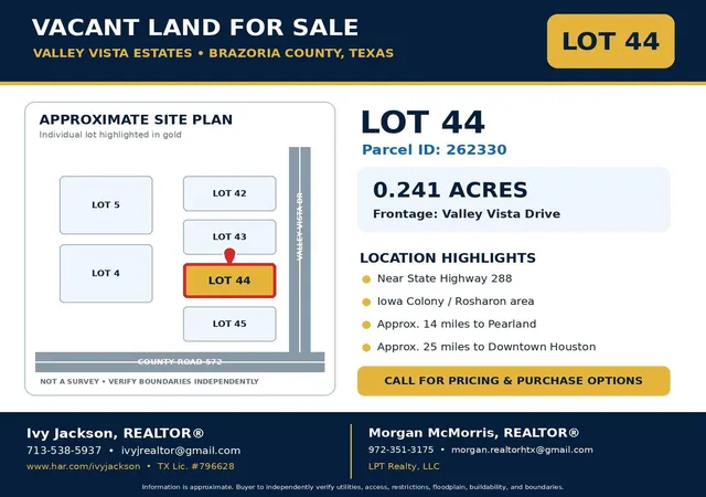 Photo 1 of Land for sale at 262330 Green Valley Vista, Rosharon, TX 77584 | MLS# 70211009 | Listing updated on 2026-09-08