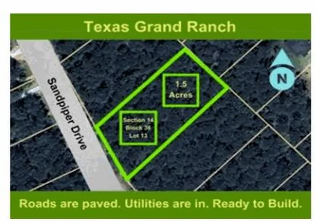 Photo 3 of Land for sale at 14-36-13 Sandpiper Dr, New Waverly, TX 77358 | MLS# 25106097 | Listing updated on 2026-09-04