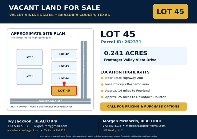 Photo 1 of Land for sale at 262331 Green Valley Vista, Rosharon, TX 77584 | MLS# 11192011 | Listing updated on 2026-09-08