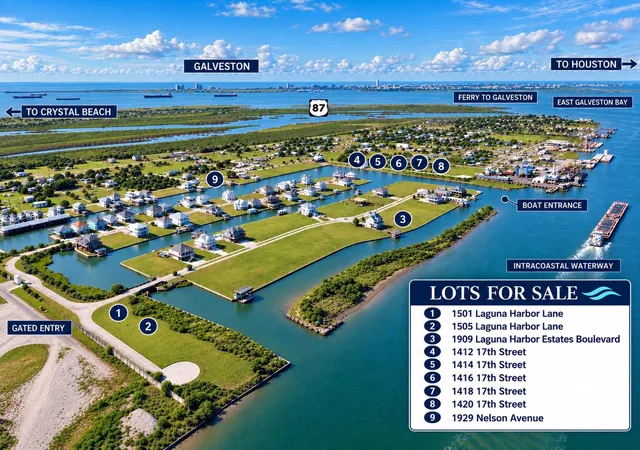 Photo 4 of Land for sale at 1909 Laguna Harbor Est Blvd, Port Bolivar, TX 77650 | MLS# 59467475 | Listing updated on 2026-09-09