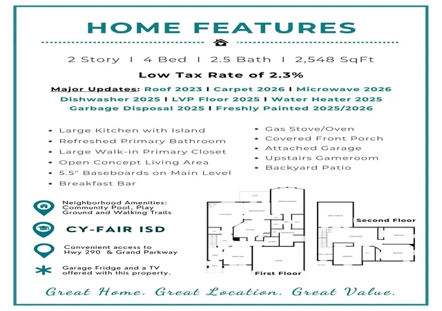 Photo 3 of Single family home for sale at 15403 Macy Dr, Cypress, TX 77429 | MLS# 32193605 | Listing updated on 2026-09-20
