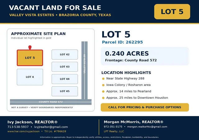 Photo 1 of Land for sale at 262295 County Rd 572, Rosharon, TX 77584 | MLS# 38873709 | Listing updated on 2026-09-08