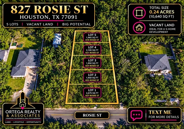 Land for sale at 825 Rosie St, Houston, TX 77091 | MLS# 98788533