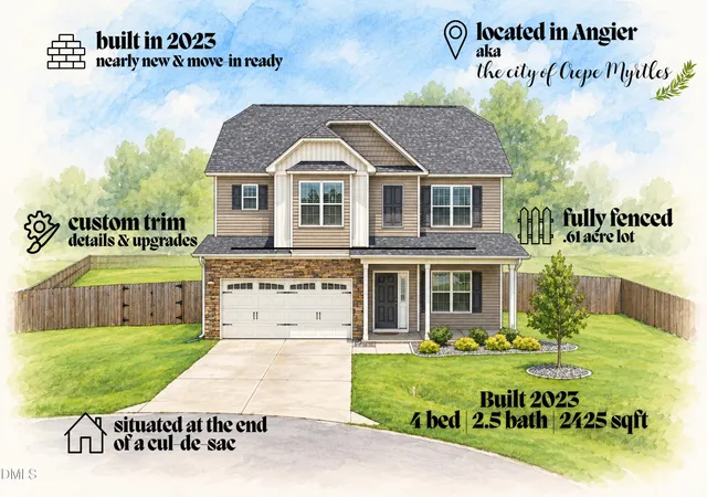 Photo 1 of Single family home for sale at 118 W Sand Luggs Ct, Angier, NC 27501 | MLS# 10177548 | Listing updated on 2026-09-27